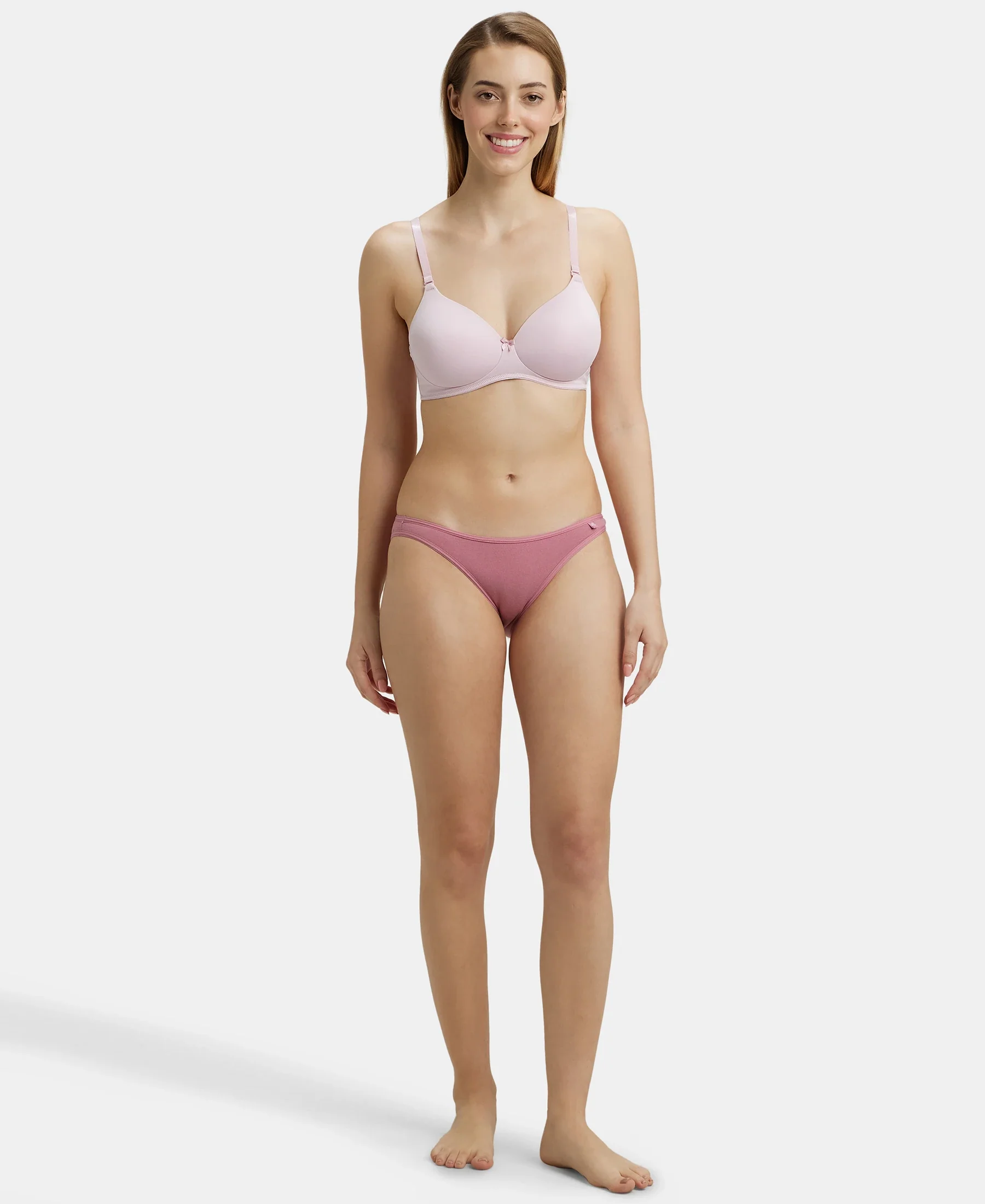 Wirefree Padded Microfiber Elastane Stretch Full Coverage T-Shirt Bra with Magic Under Cup - Fragrant Lily - Image 4