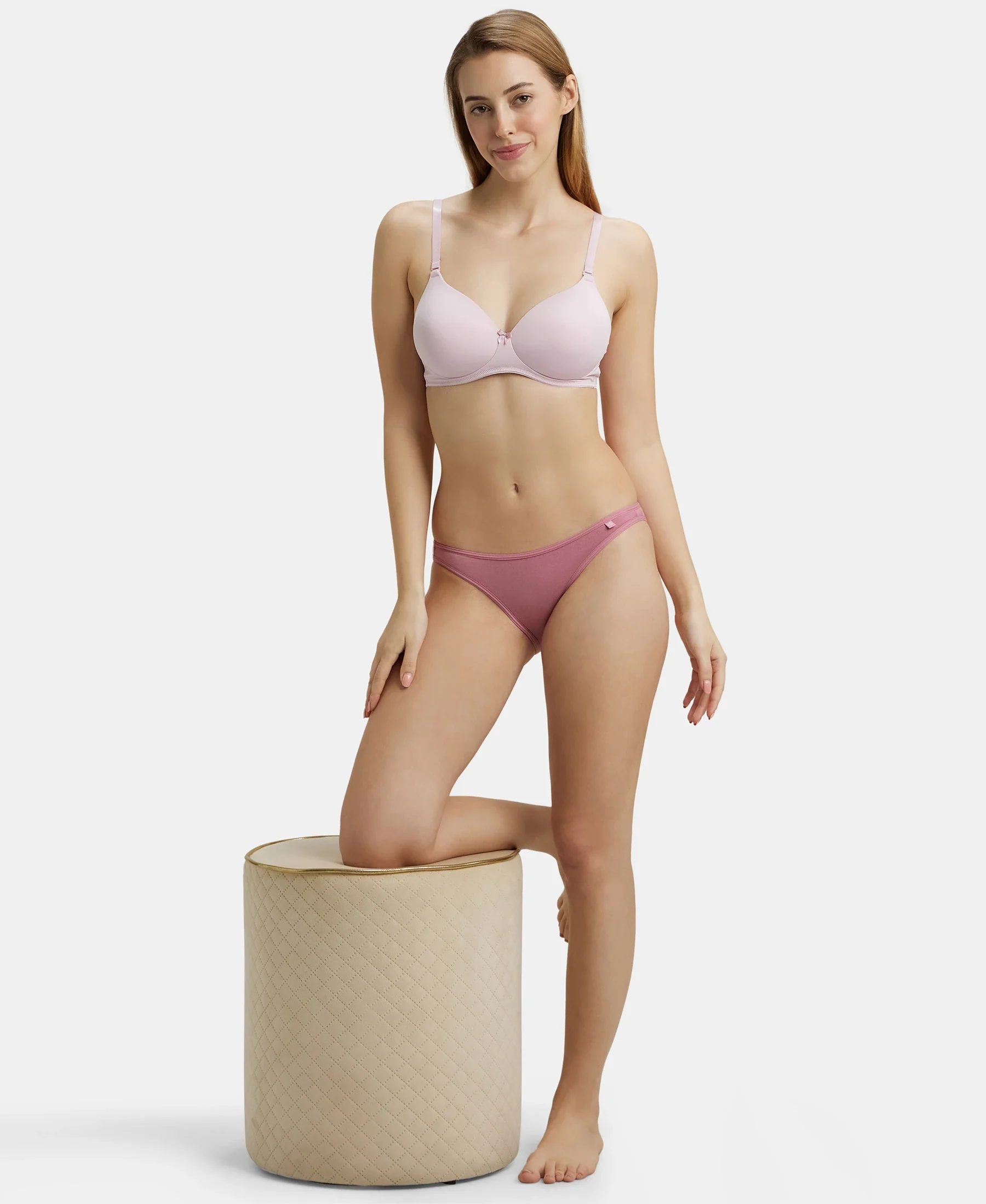Wirefree Padded Microfiber Elastane Stretch Full Coverage T-Shirt Bra with Magic Under Cup - Fragrant Lily - Image 7