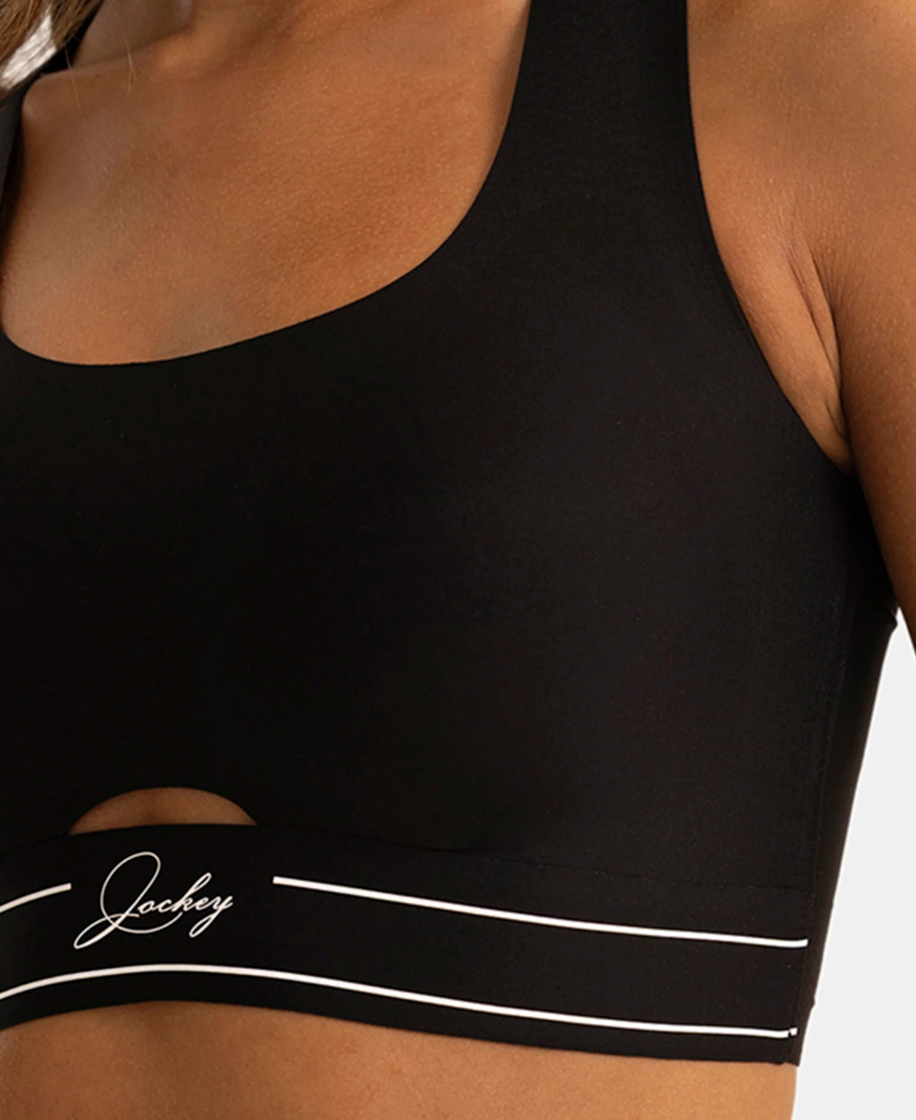 Wirefree Padded Soft Touch Microfiber Elastane Full Coverage Bonded Tech Slip-On Bra with 360 Degree Stretch - Black - Image 7