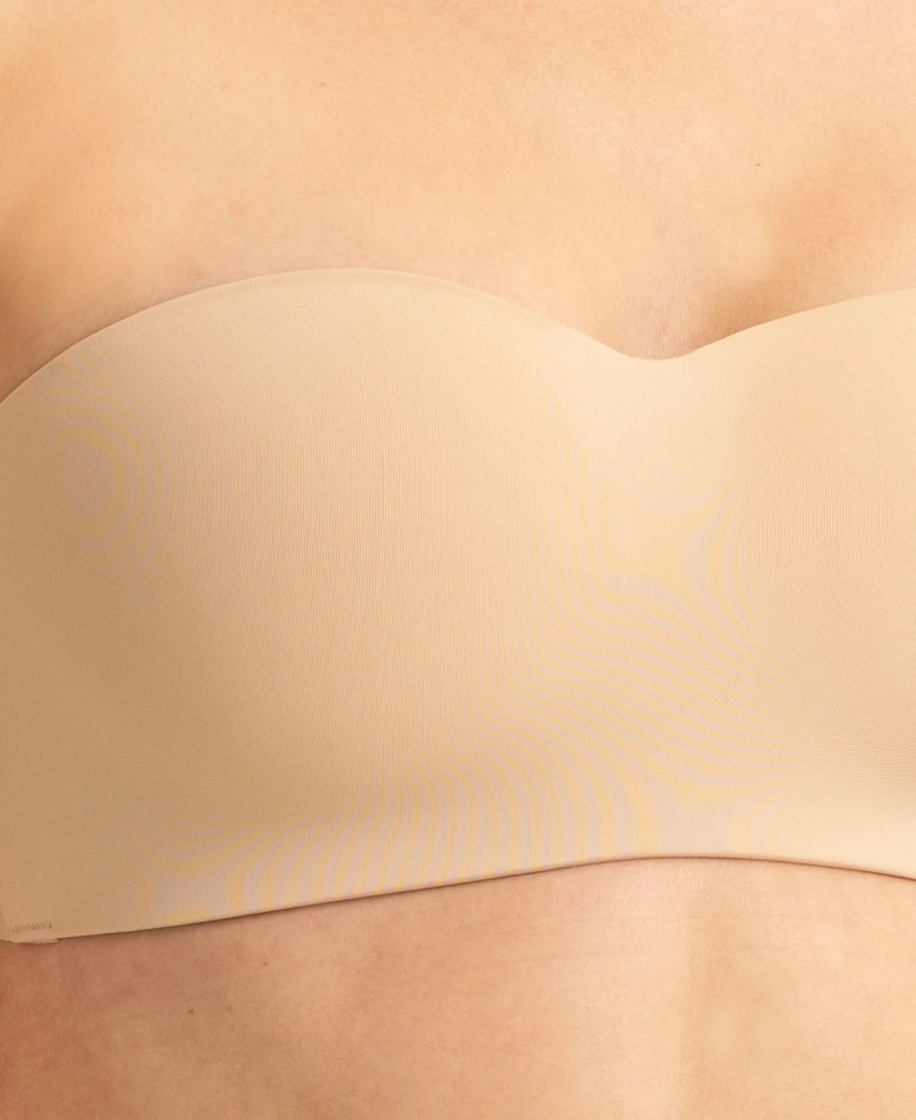 Wirefree Padded Soft Touch Microfiber Elastane Bonded Tech Medium Coverage Strapless Bra with Ultra-Grip Band Support - Skin - Image 8