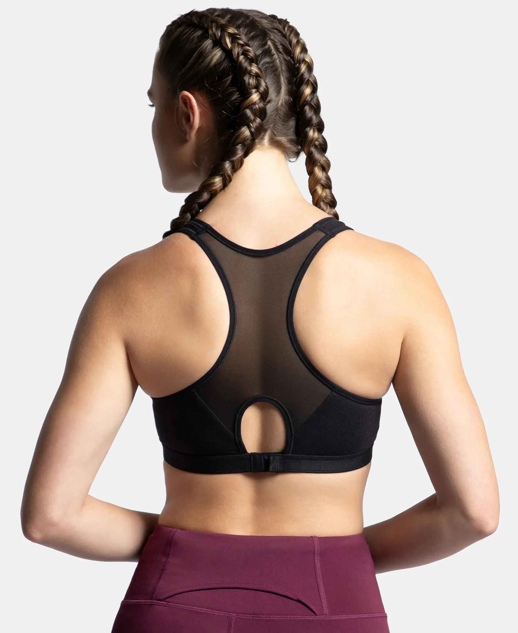 Wirefree Padded Super Combed Cotton Elastane Stretch Full Coverage Racerback Active Bra with StayFresh and Moisture Move Treatment - Black - Image 3