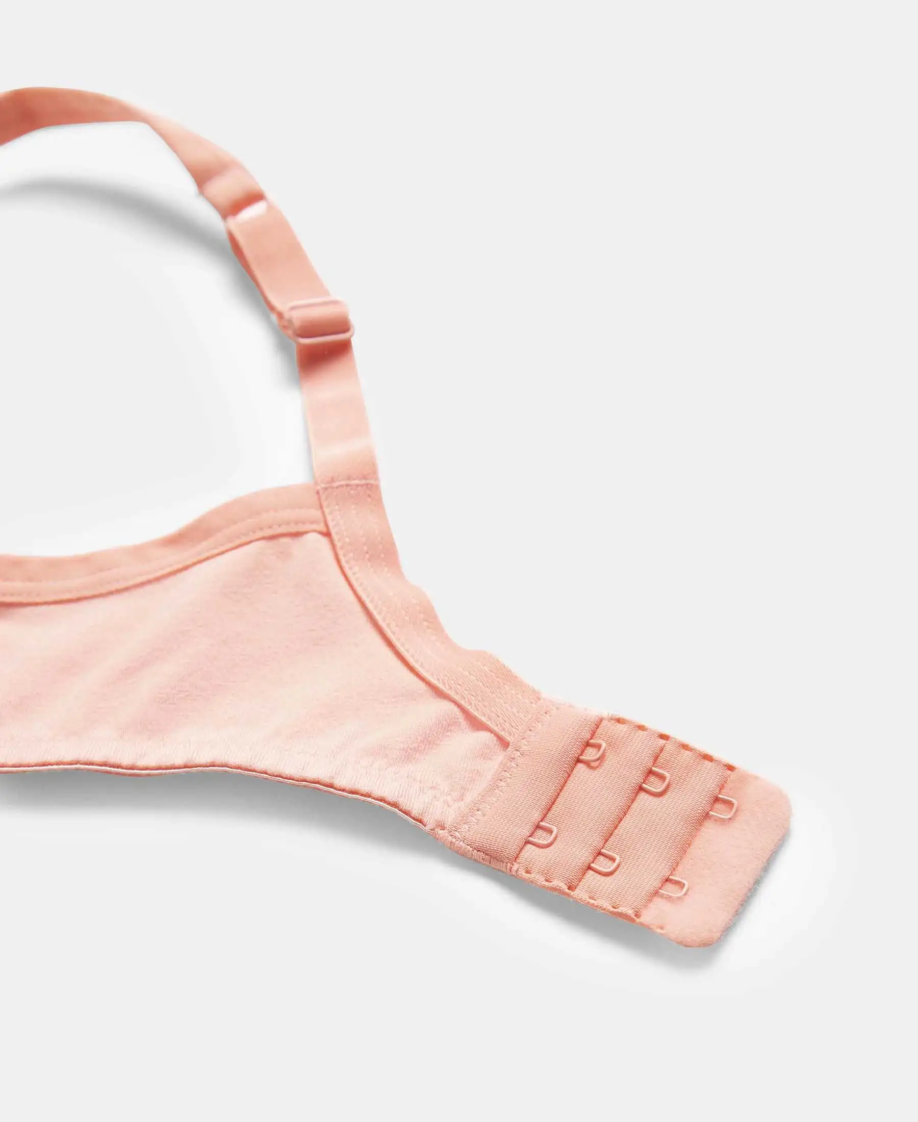 Wirefree Padded Super Combed Cotton Elastane Stretch Medium Coverage T-Shirt Bra with Lace Styling - Candlelight Peach - Image 12